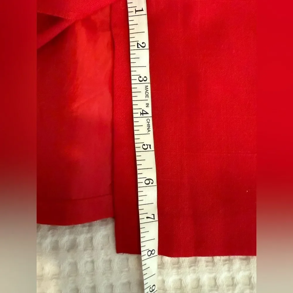 Vintage Requirements red pencil skirt with slit size 12 - Picture 9 of 10
